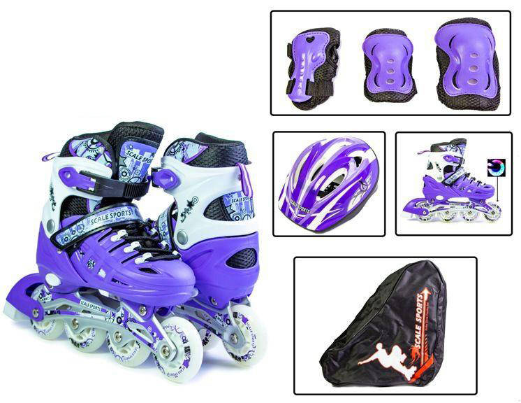 

Детские Ролики + Шлем + Защита Scale Sport Violet размер 29-33, 34-37, Фиолетовый
