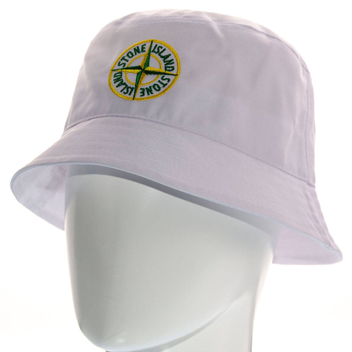 

Панама белая из плотного котона Стон Айленд Stone island летняя