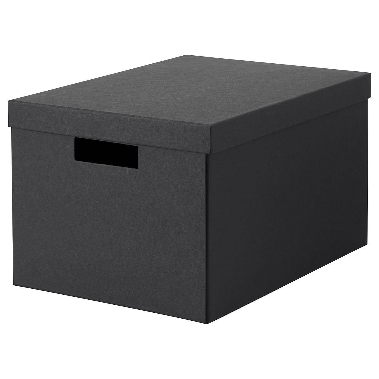 

IKEA TJENA (303.954.77) Коробка с крышкой, черный
