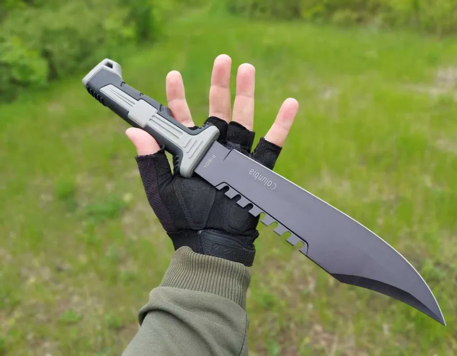 

Качественный охотничий тактический нож для выживания с чехлом на 39 см., боевой для военного, охотника, GNt1, Черный