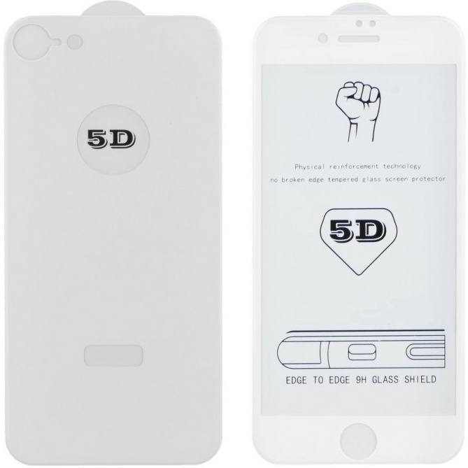 

Защитное стекло 5D Premium для iPhone 6, 6s белое