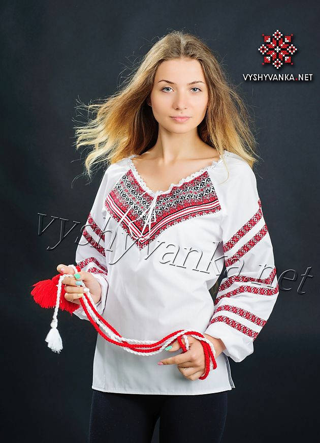 

Вышиванка женская тканая, арт. 0030, Белый