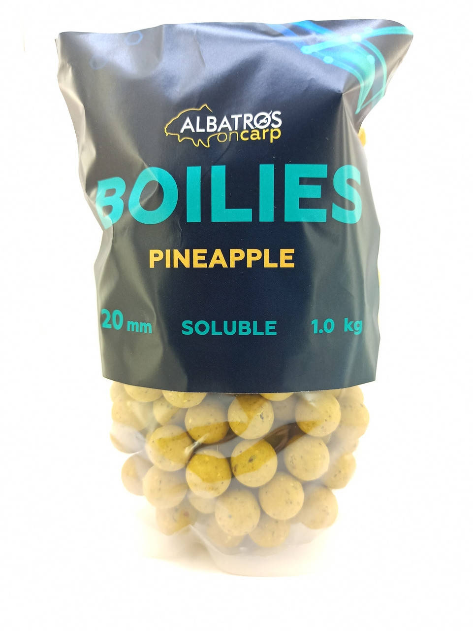 

Бойлы прикормочные растворимые Pineapple (АНАНАС) "Albatros" 20мм 1кг