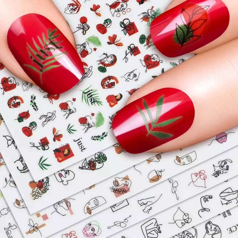 

Наклейки для ногтей - 3D стикеры JOYFUL NAIL "Абстракция" для дизайна ногтей на клейкой основе