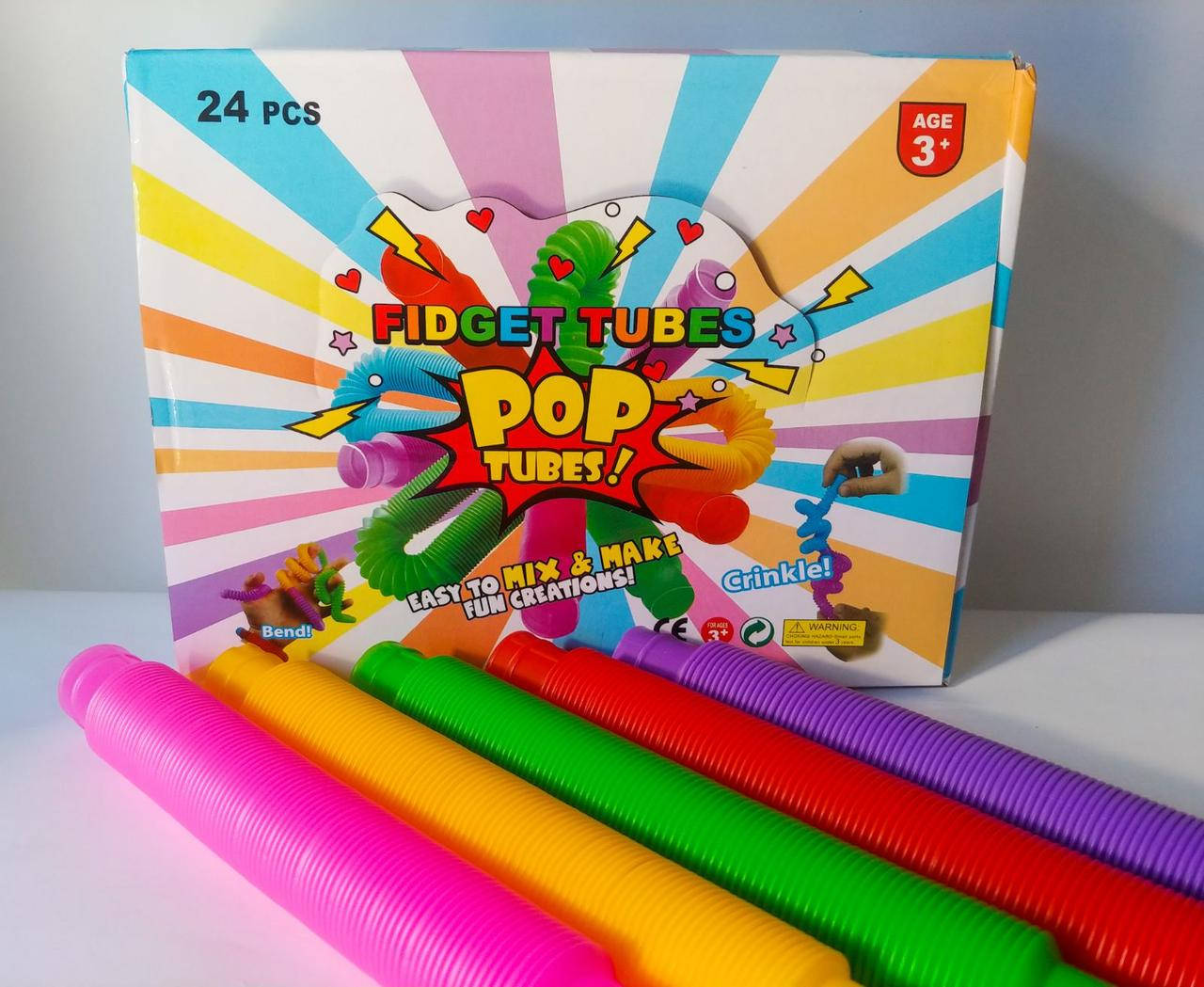 

Pop Tube Труба гофра антистресс 20/70 см