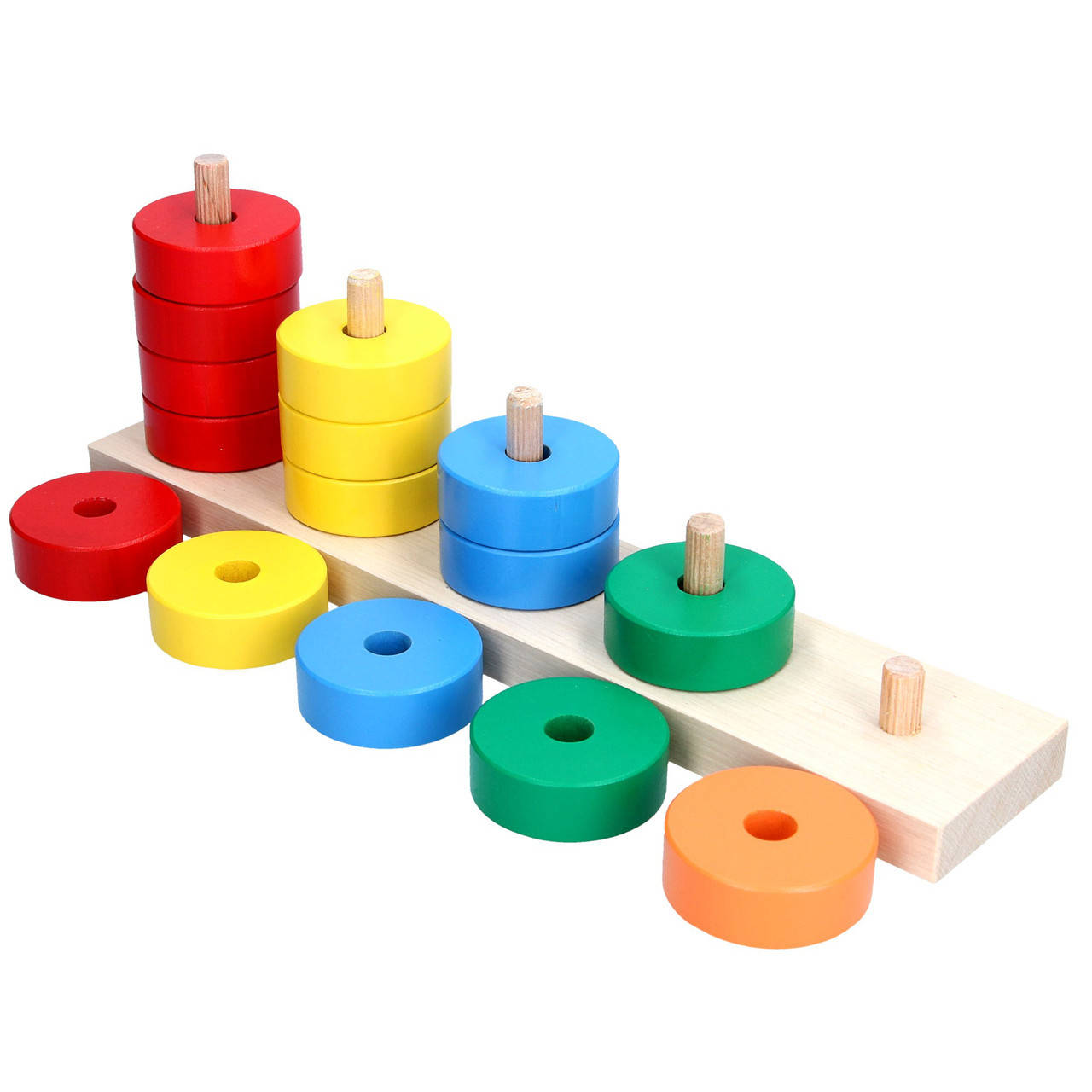 

Деревянная игрушка пирамидка Считалочка KomarovToys