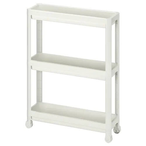 

Тележка IKEA VESKEN 54x18x71 см белая (004.712.22)