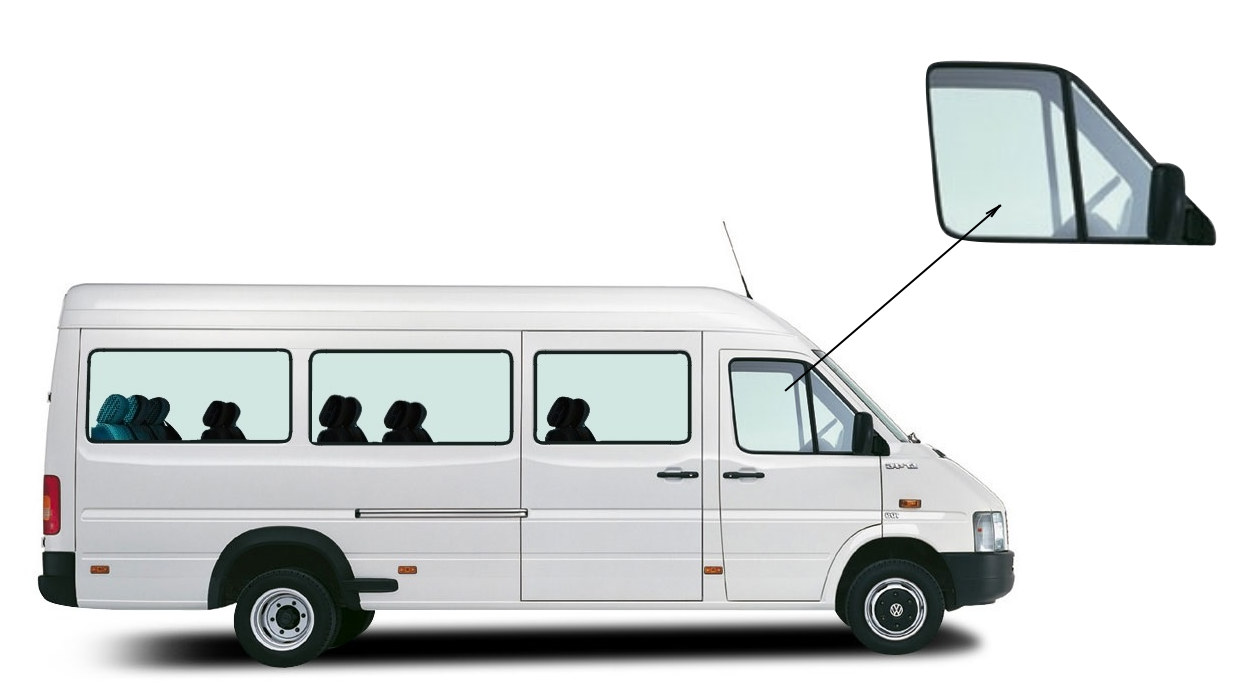 

Боковое стекло Volkswagen LT 1996-2006 опускное правое, Белый