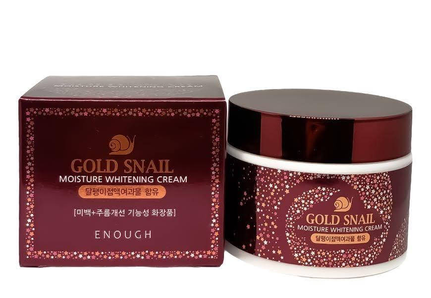 

Крем для лица с муцином золотой улитки Enough Gold Snail Moisture Whitening cream