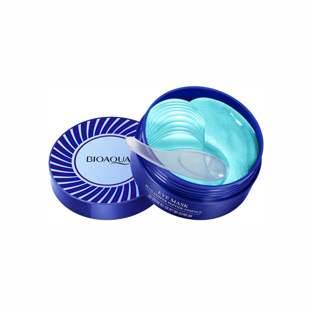 

Патчи под глаза с пептидами голубой меди Bioaqua Blue Copper Peptide Essence Eye Mask