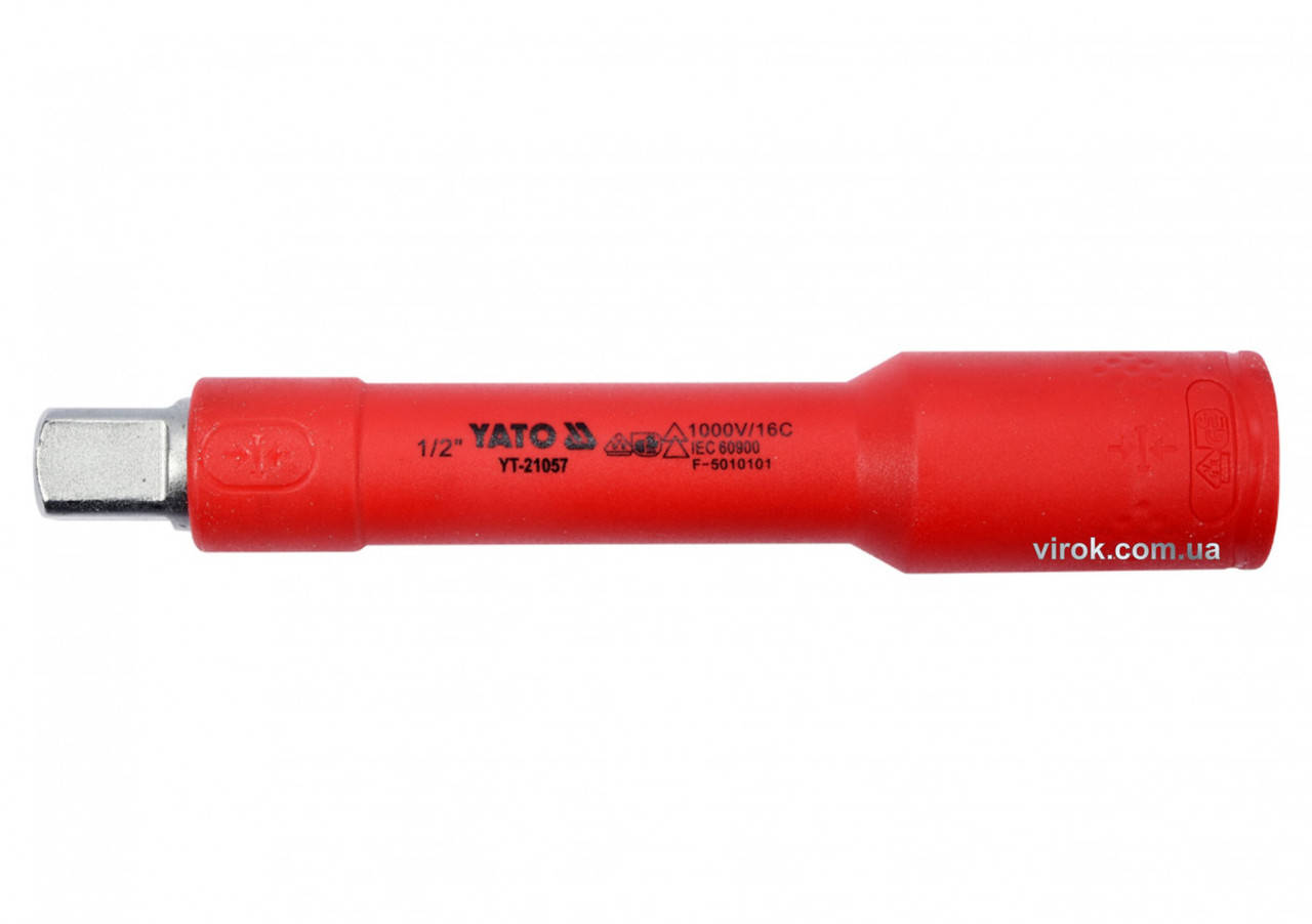 

Удлинитель диэлектрический YATO 1/2" 141/125 мм VDE до 1000 В YT-21057
