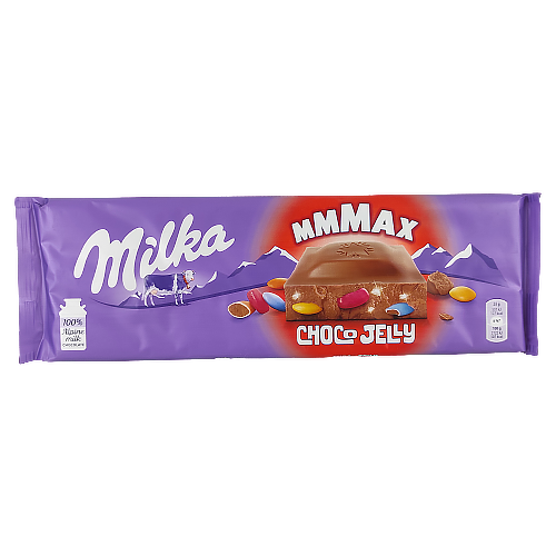 

Шоколад Мілка iз шоколадним драже Milka mmMax сhoco jelly 300g 15шт/ящ (Код : 00-00003677)