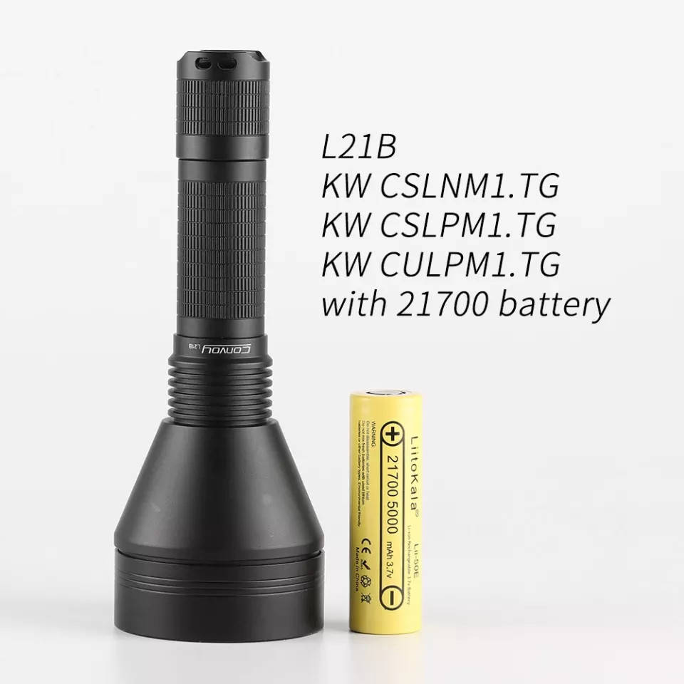 

Мощный фонарь дальнобойный Convoy L21B OSRAM KW CULMP1.TG LED 1258метров 8А