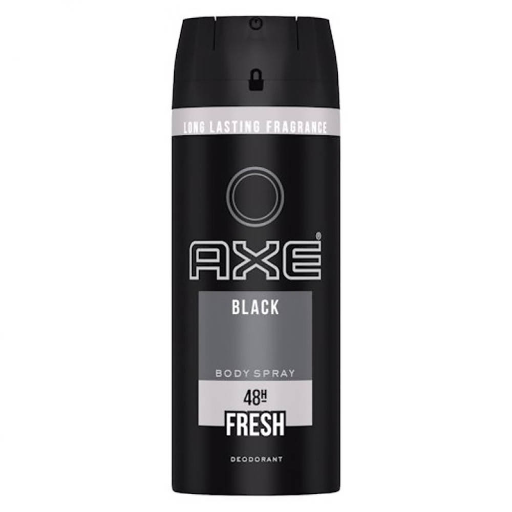 

Дезодорант-спрей для мужчин AXE Black 48H Fresh 150 мл (6001087364614)