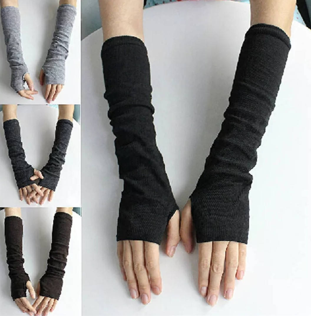 

Митенки женские, теплые черные митенки., Черный