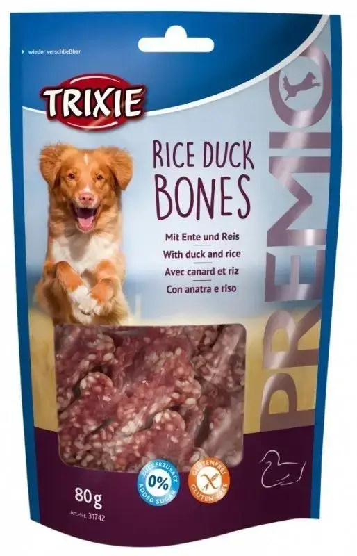 

TRIXIE Лакомство для собак "PREMIO Rice Duck Bones" утка/рис 80гр