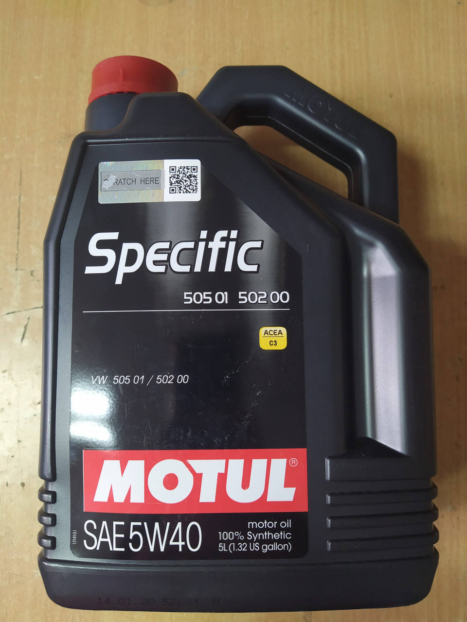 

Синтетическое моторное масло Motul Specific 5W-40 5л. (VW 505.01/502.00) 842451 - Франция