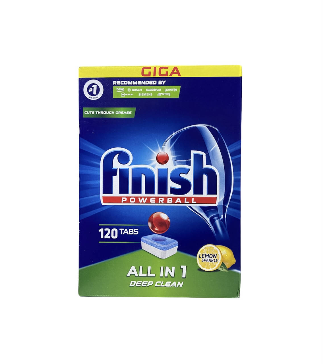 

Таблетки для посудомийної машини Finish all in one 120 шт 5908252001200