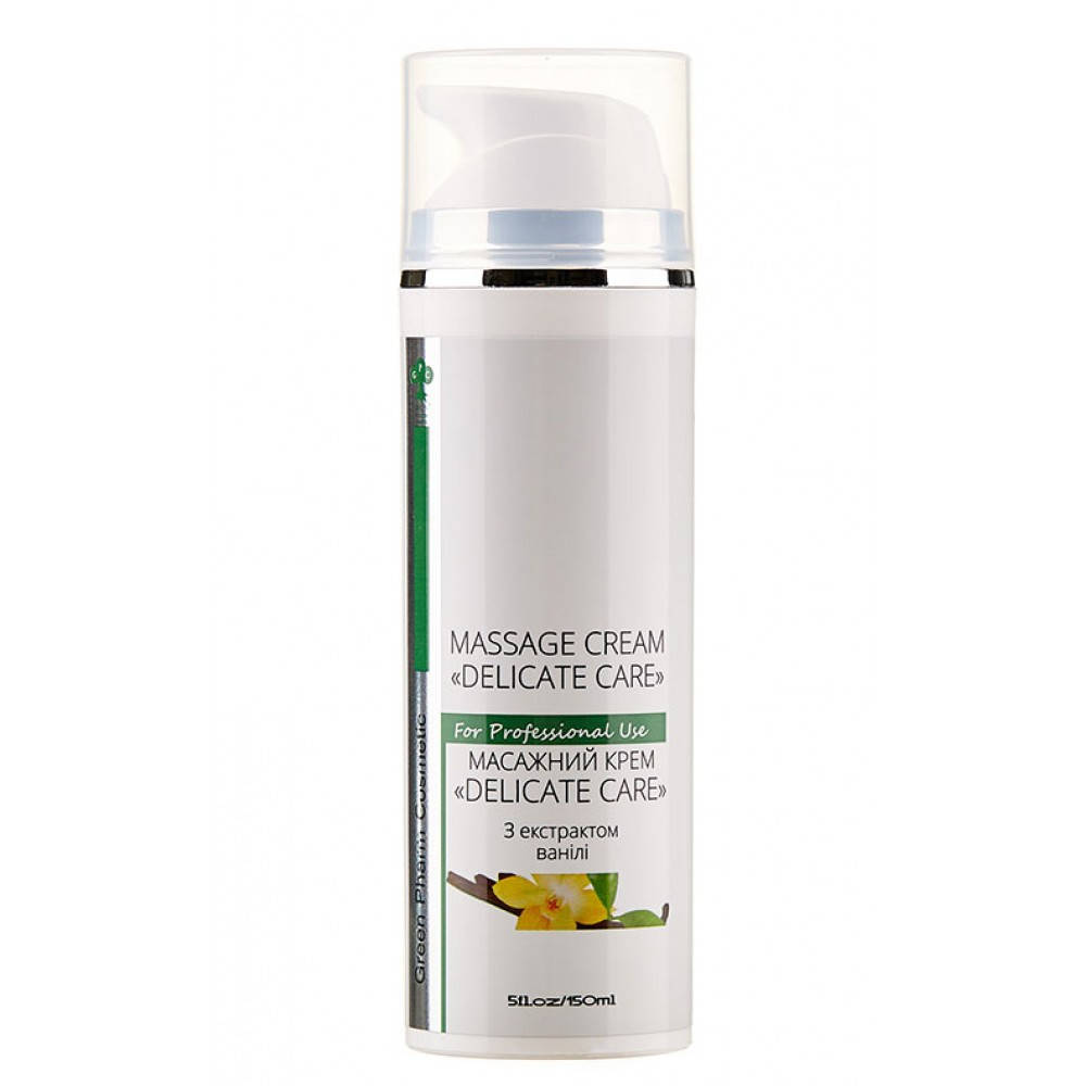 

Крем массажный 150мл для лица с экстрактом ванили Delicate care Green Pharm