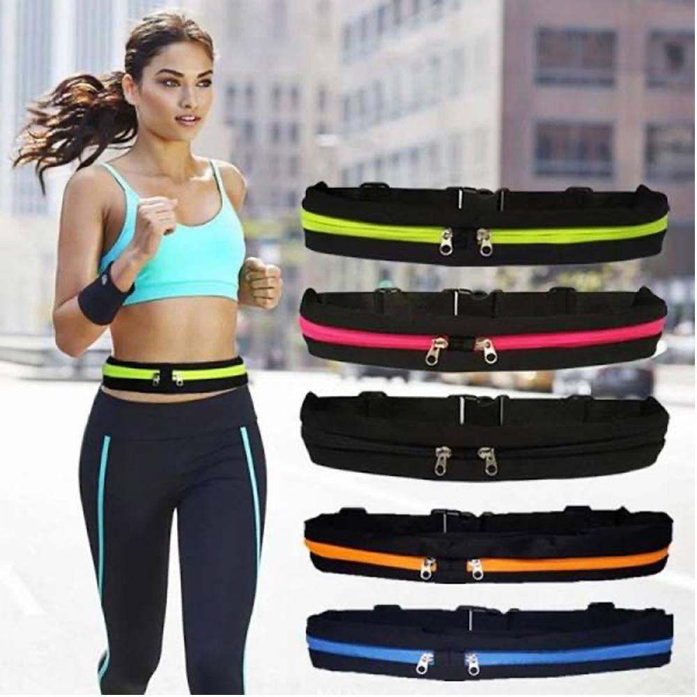 

Сумка на пояс для бега Go Runners Pocket Belt / Поясная спортивная сумка (27х10 см, 17х10) Черная, Черный