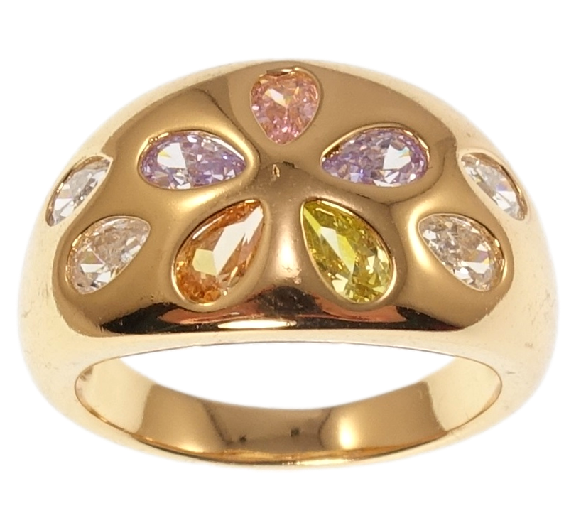 

Кольцо Xuping Позолота 18K "Вставки цветные фианиты" р.16