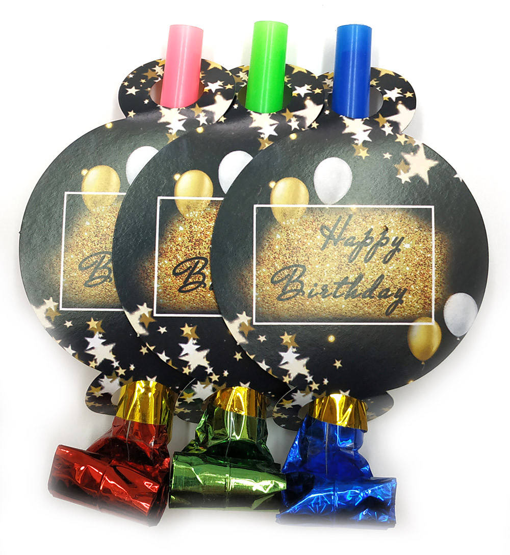

Язычок-гудок "HAPPY BIRTHDAY BLACK" набор 6 шт
