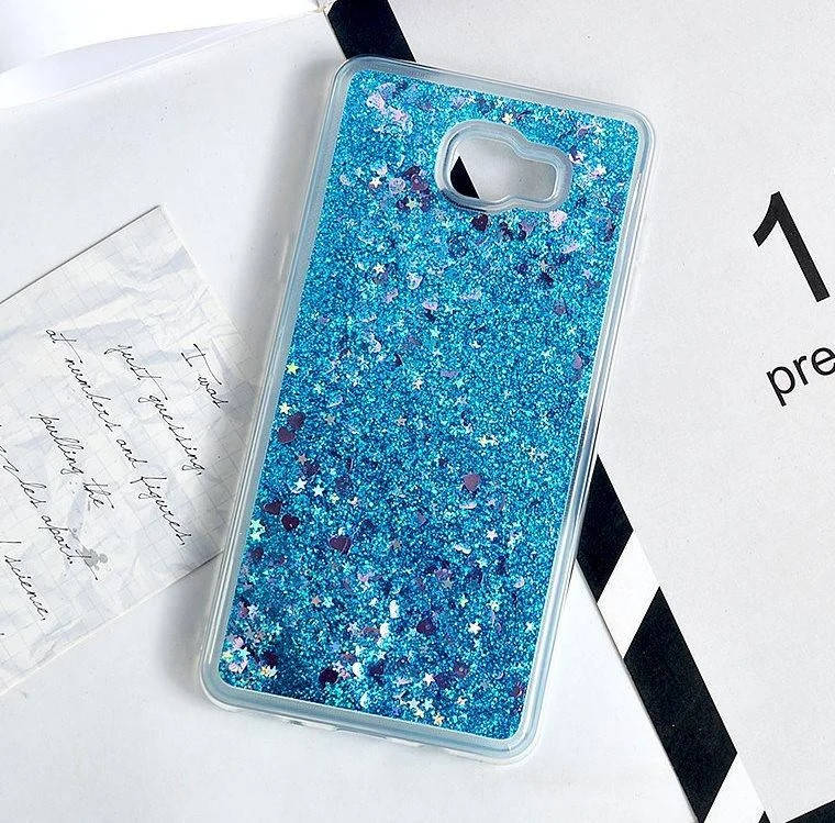 

Чехол Glitter для Samsung Galaxy A5 2017 / A520 Бампер Жидкий блеск Синий