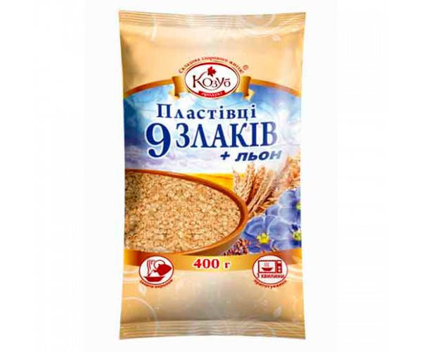 

Смесь хлопьев 9 злаков + лен моментального приготовления Козуб Продукт 400г