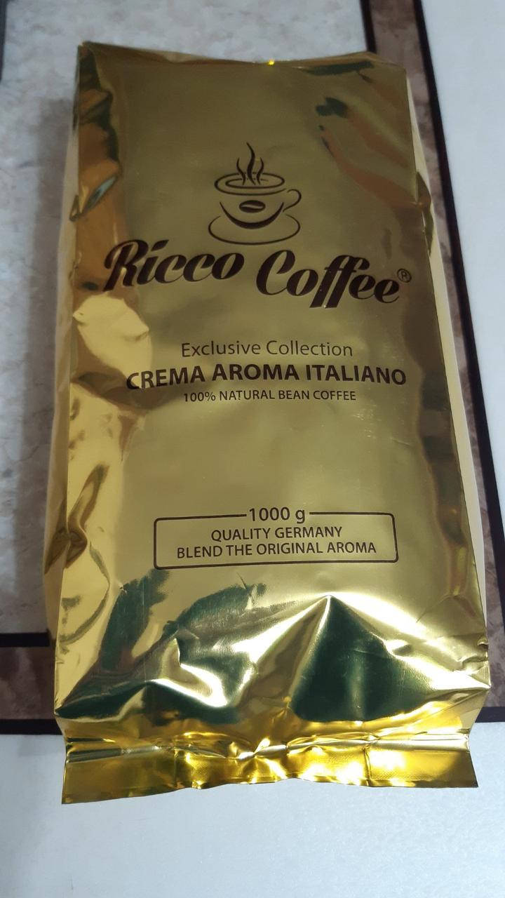 

Кофе Ricco Coffee Crema Aroma Italiano 1кг (зерновой) есть также молотый