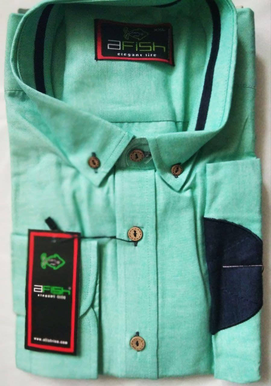 

Рубашка мужская бирюзовая AFISH 2XL, Бирюзовый