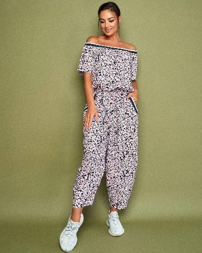 

Женский летний комбинезон батал новинка 2022 Белый, 54/56