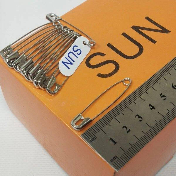 

Булавки английские 3 серебро 12шт Sun