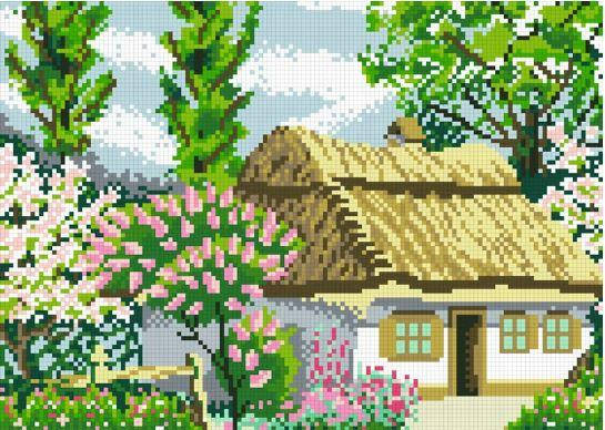 

Алмазная вышивка мозаика Весна. Времена года 25х35 см