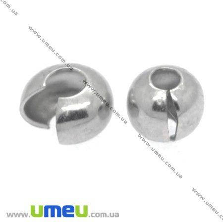 

Бусина зажимная Кримп, 4 мм, Темное серебро, 1 шт (BUS-008454)