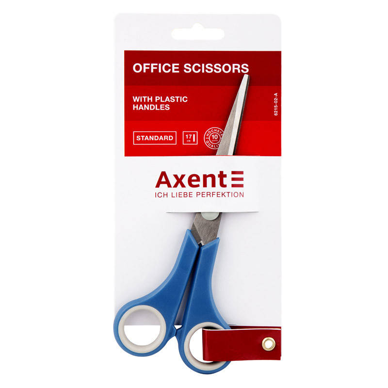 

Ножницы канцелярские офисные 17 см синие Standard AXENT 6215-02-A