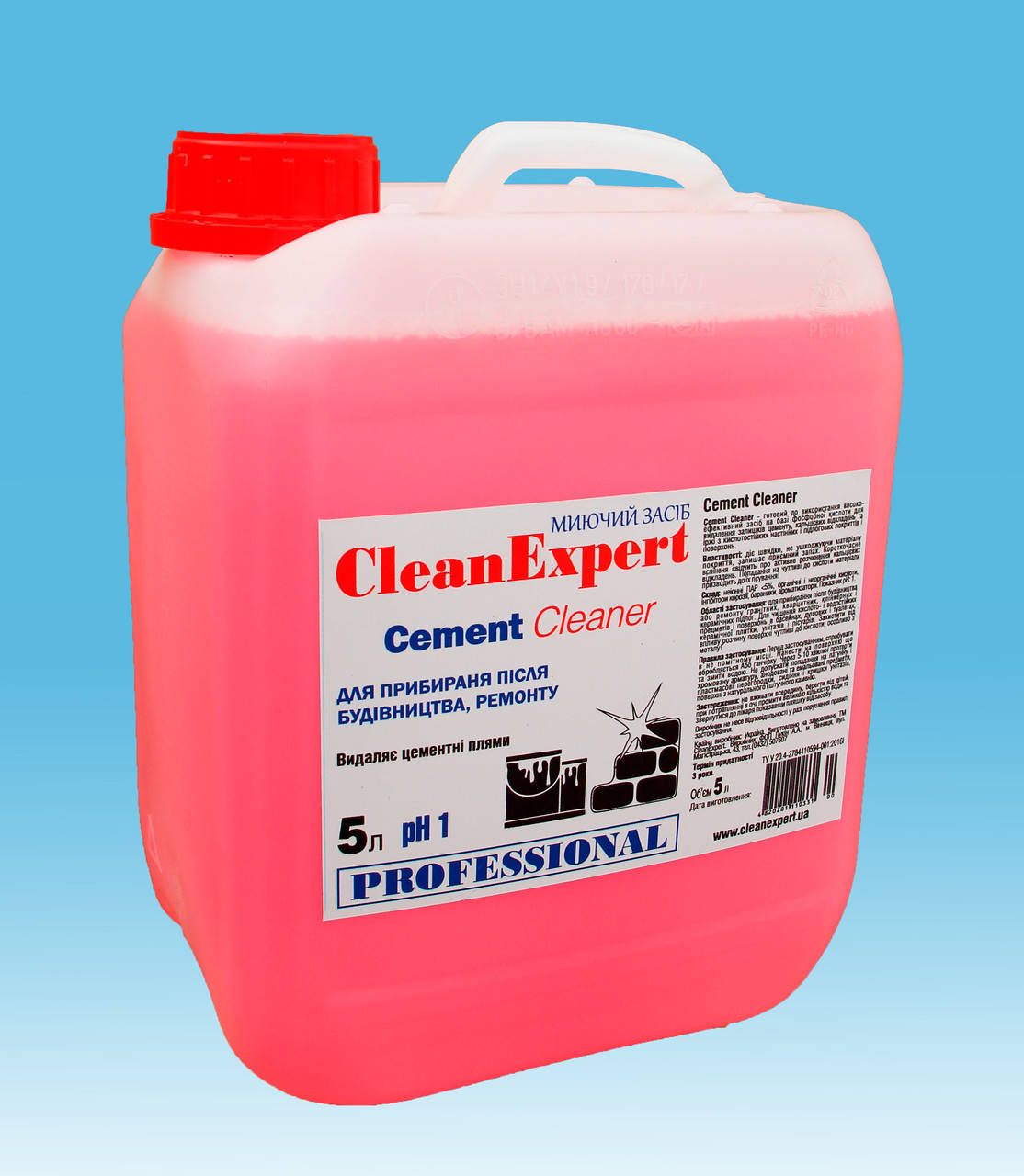 

Средство для удаления цементного налета и глубокой очистки плитки - Cement Cleaner 5 л