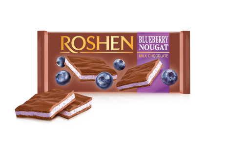 

Шоколад молочний з нугою в асортименті Рошен Roshen.
