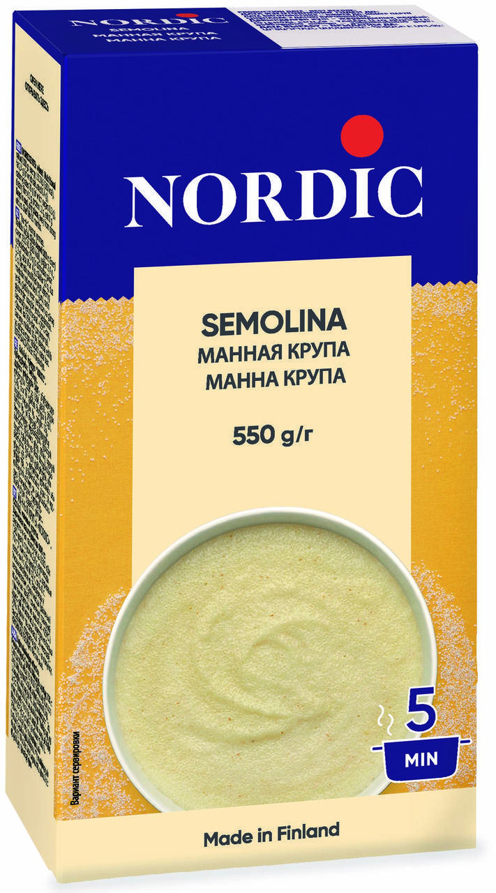 

Манная крупа NORDIC 550г, (10шт/ящ)