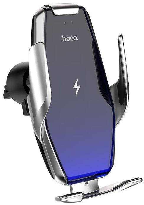 

Автодержатель с беспроводной зарядкой Hoco S14 + Wireless Charger Silver, Серебристый