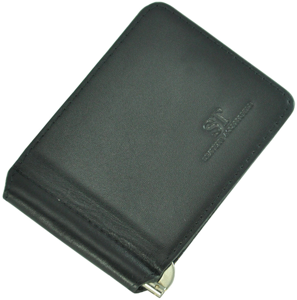 

Кожаный зажим для денег ST Clip Black, Черный