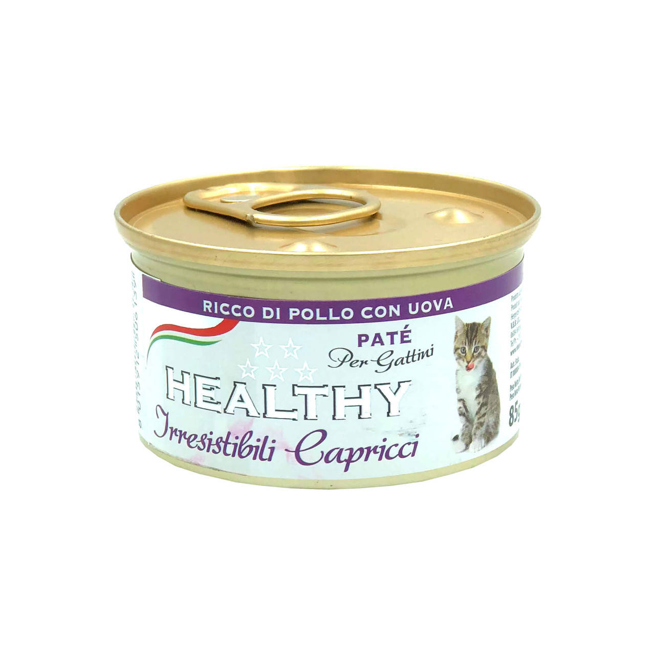 

HEALTHY Irr. Cap влажный корм для привиредливых котят- паштет с курицей и яйцами 85г.