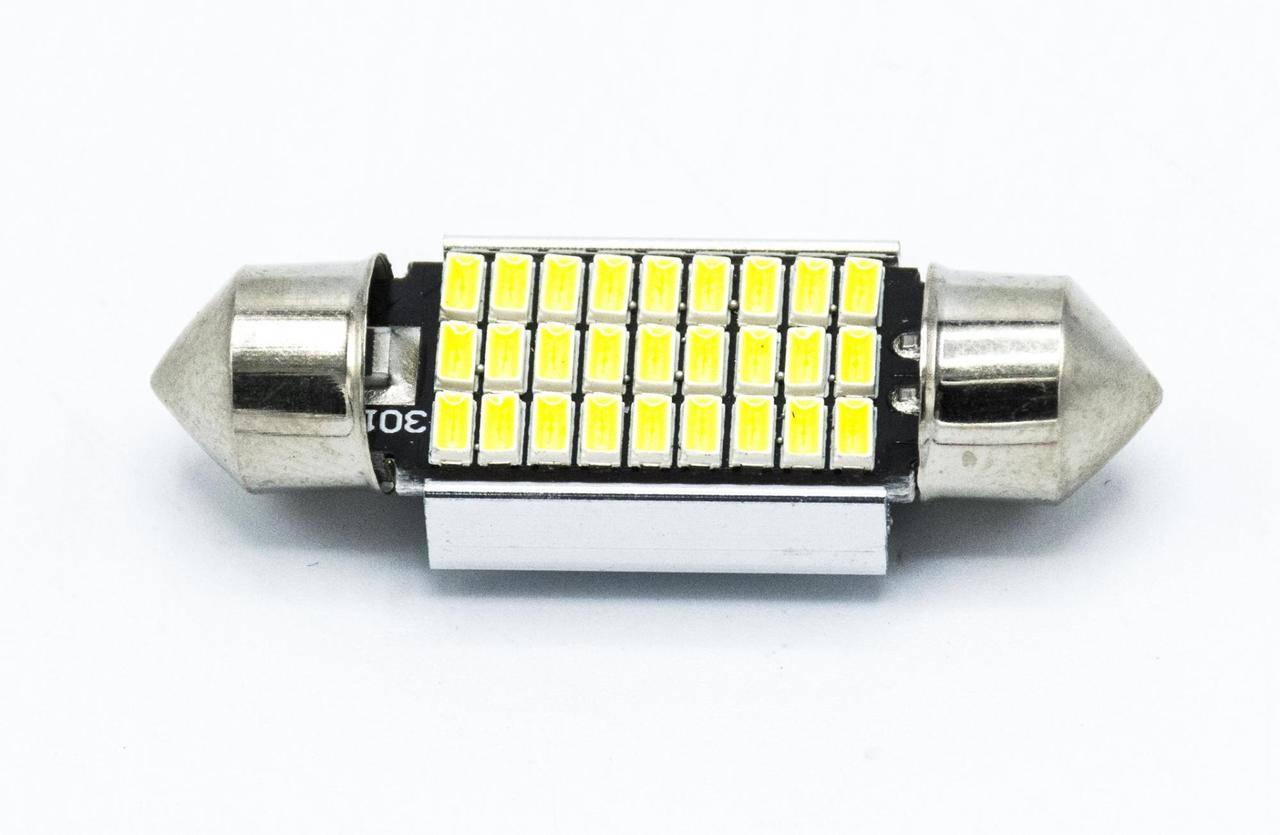 

LED лампа с цоколем C5W HL50 (36мм, 9V-12V, БЕЛАЯ), в плафон подсветки салона, багажника, номера, дверей /