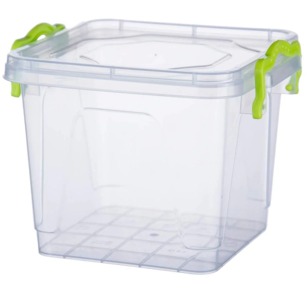 

Контейнер Ал-Пластик квадратный (1,55л), Прозрачный