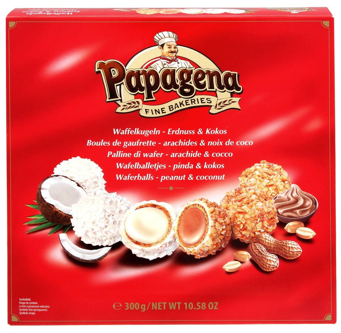 

Конфеты кокосовые Papagena Арахисовое масло & Кокос 300 г Австрия