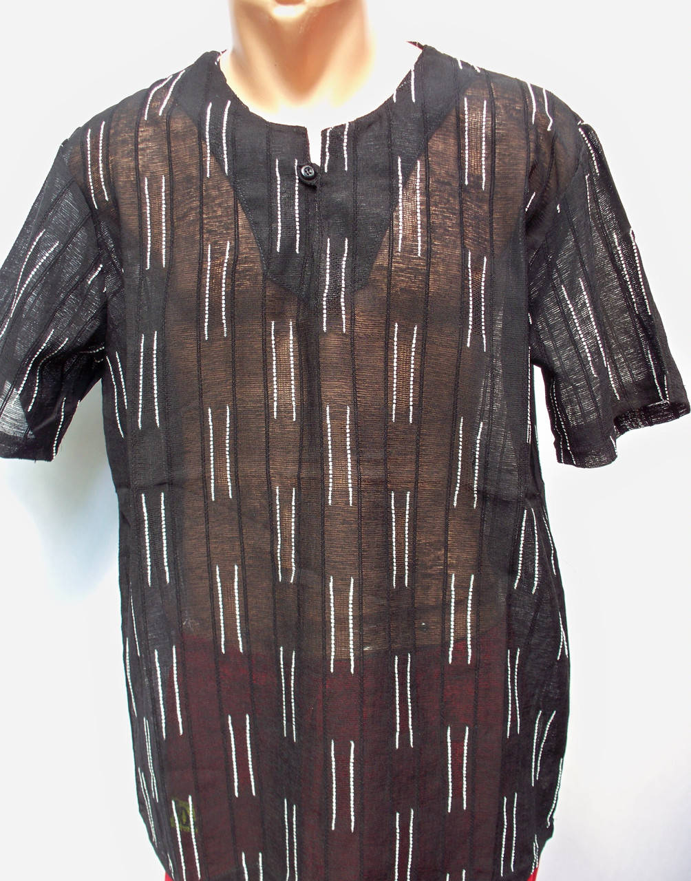 

Мужская летняя рубашка лён, Черный