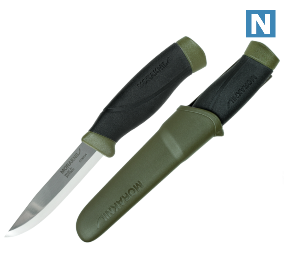 

Туристический нож Morakniv Companion Green Heavy Duty MG углеродная сталь (клинок 104 мм, нож 224 мм, ножны), Зелёный