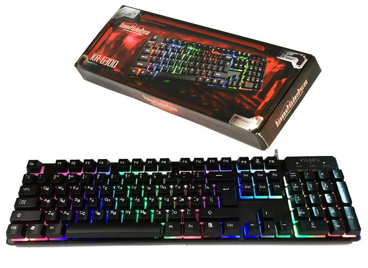 

Клавиатура игровая с подсветкой USB RK-6300, Черный