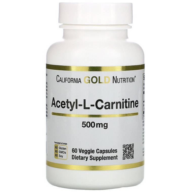 

Ацетил-L-Карнитин California GOLD Nutrition "Acetyl-L-Carnitine" 500 мг (60 капсул)