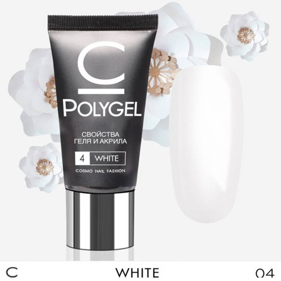 

Полигель Cosmo 04 White 30г (белый)