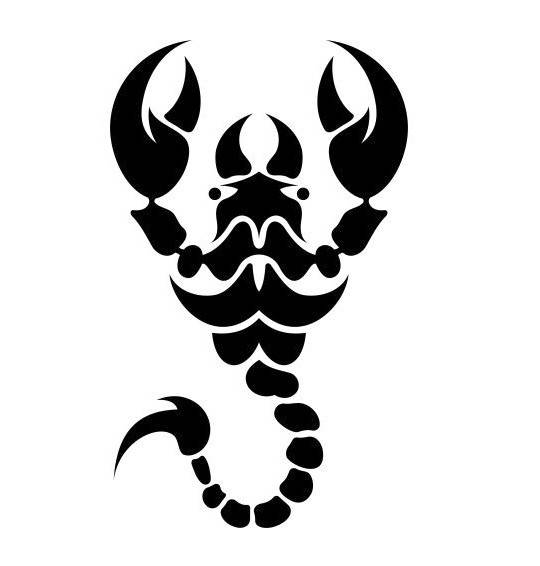 

Виниловая наклейка на авто - "Скорпион 4" 15х9 см, Белый